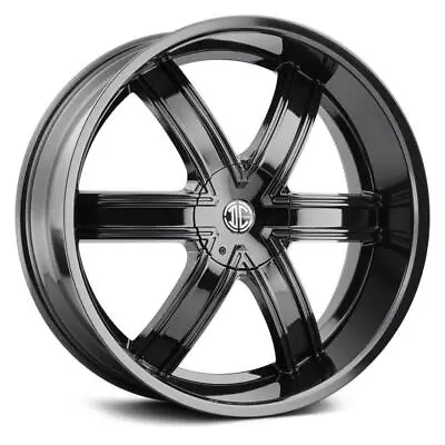 22 Inch 22x9.5 2CRAVE BK No44 Glossy Black Wheels Rims 5x5 5x127 +15 • $1507.48