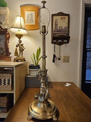 $35 • Buy Antique Electric Cherub Lamp