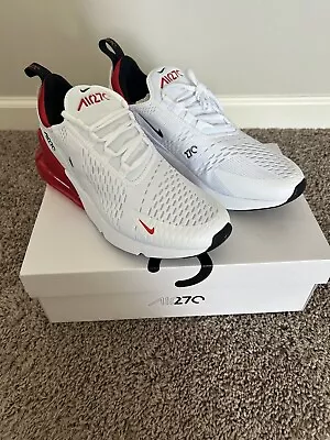 Nike Air Max 270 BV2523-100 White/Black-Red Men's Brand New Size 10 • $129.99