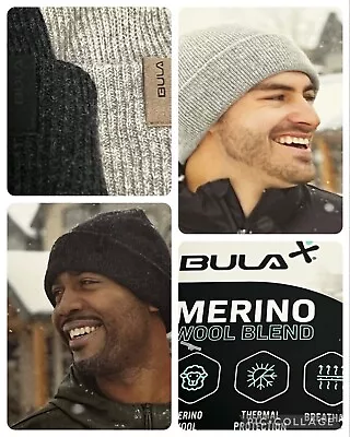 BULA Men's Logo Merino Wood Blend Thermal Beanie Hat One Size With Tag You Pick • $11.99
