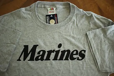 Usmc Us Marine Corps All Ranks Athletic Pt Crew's Short Sleeve Grey T-shirt 3x • $27.99