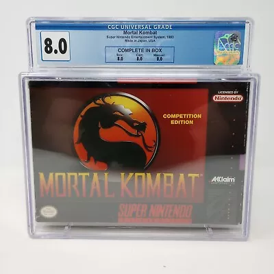 Mortal Kombat: Competition Edition (Super Nintendo 1999) Complete CGC Graded 8 • $230