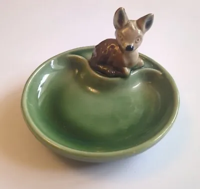 Vintage Collectable Irish Wade Ceramic 'Whimtray' Pin Tray C/w Mounted Deer Fawn • £5