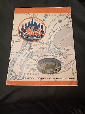 New York Mets 1967 Scorecard Vg Condition Clean Unmarked Scorecard • $19.99