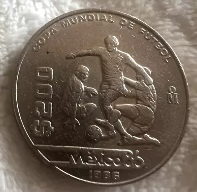 Mexico 86 $200 Pesos Mundial Futbol Coins 1986 Collectible • $7.99