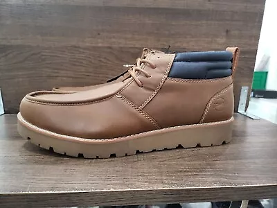 Weatherproof Vintage Men's Faux-Leather Chukka Work Boots Tan  11M   • $16