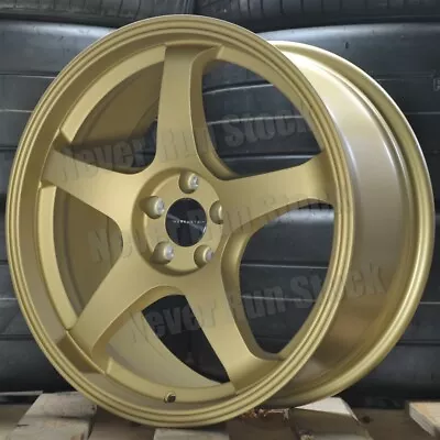 ROSENSTEIN CR 18x8.5 5x108 +35 OFFSET MATTE GOLD 5 SPOKES SPORT 4 WHEELS SET • $960