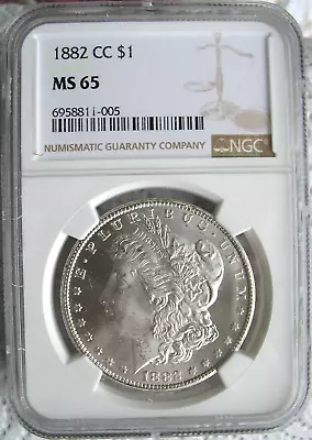 1882 CC Morgan Silver Dollar NGC MS-65 • $560