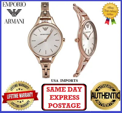 Emporio Armani AR11055 Aurora Rose Gold Womens Wrist Watch • $249.99