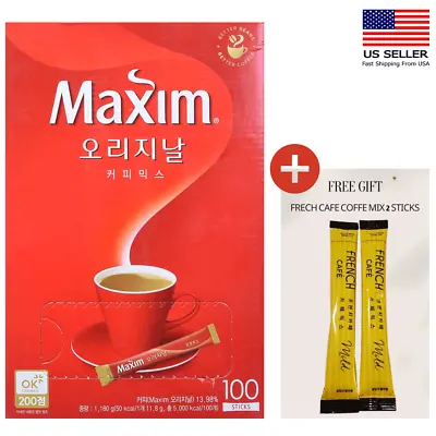 Maxim Original Korean Instant Coffee Mix 100 Sticks / U.S.A. Seller • $35