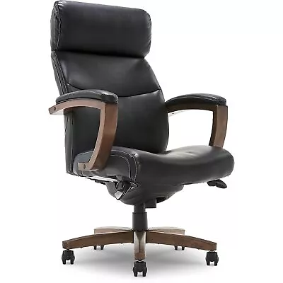 La-Z-Boy Greyson Ergonomic Bonded Leather Swivel Executive Chair Black • $411.33