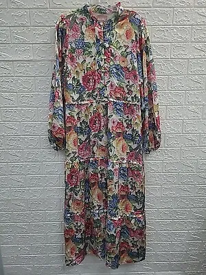 New Show Me Your Mumu Loretta Long Sleeve Maxi Floral Dress Size XLarge • $243.99