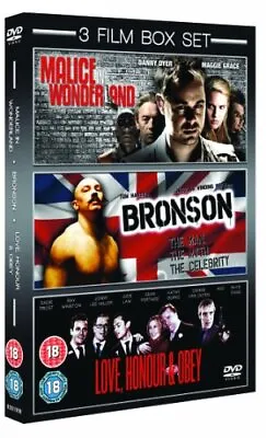 Malice In Wonderland/Bronson/Love Honour And Obey [DVD]  Used; Good Book • £2.99