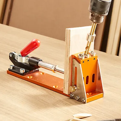 VEVOR Pocket Hole Jig Kit Carpentry Joinery Woodworking System Adjustable Depth • $41.99