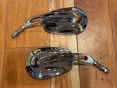Chrome Rear-View Mirrors Fit For Harley Road Street Glide Sportster Dyna Softail • $29