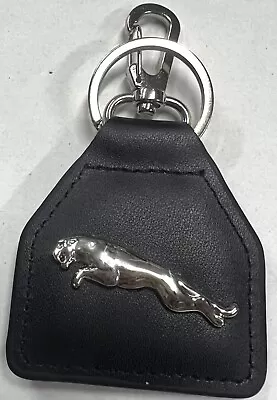 Australian Made Leather Keyring/Fob- Jaguar Silver Leaping Cat Emblem • $18