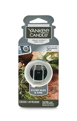 Yankee Candle SILVER SAGE & PINE Smart Scent VENT CLIP Car Air Freshener  • $11.49