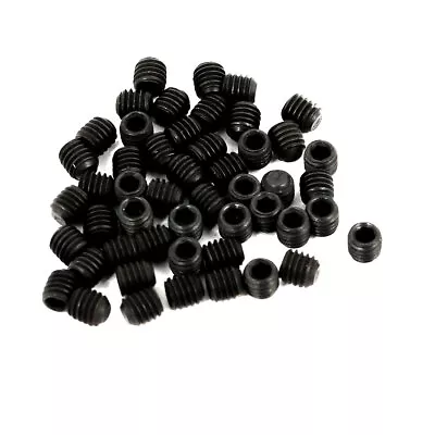 50pcs M3x3mm Metric Carbon Steel Hex Socket Set Flat Point Grub Screws Black • $13.53