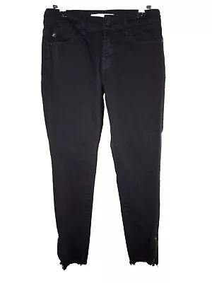 Kancan Black Jeans With Zipper Ankle Size 27 • £19.29