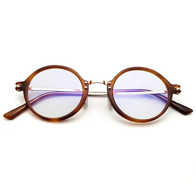 Retro Round Eyeglasses Frame For Men Women Vintage Ultra Light Plate Spectacles • $25.49