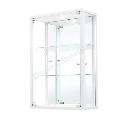 Ex Display HOME Glass Display Cabinet Single Double Corner Black White Oak D • £99
