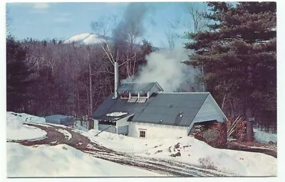 Maple Sugaring Time In Vermont Sugar Building Postcard • $1.99