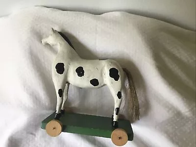 Antique /Vintage. Americana Handmade Horse On Wheel • $20