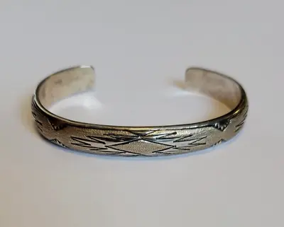 Mary And Richard Thomas Sterling Silver Classic Vintage Navajo Cuff Bracelet • $95