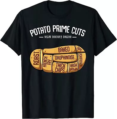 New Limited Potato Prime Cuts Vegan Butcher Healthy Food Vegetables T-Shirt • $22.55