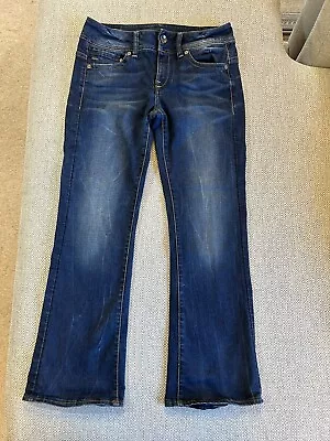 G STAR RAW Midge  Jeans Womens W29 L28 Mid Bootcut Stretch Denim Dark Wash • £17.99