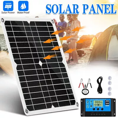 600W Solar Panel Kit Battery Charger 100A Controller For Car Van Caravan Boat UK • £24.99