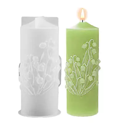 Candle Wax Molds Pillar Candles Resin Mould Lily Of The Valley Candle Mold DIY • £7.34