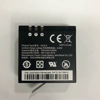 AZ16-2 AZ16-1 New Original 1200mAh Battery For Xiaomi YI 360 VR / Yi 4K / Yi 4K+ • £19.19