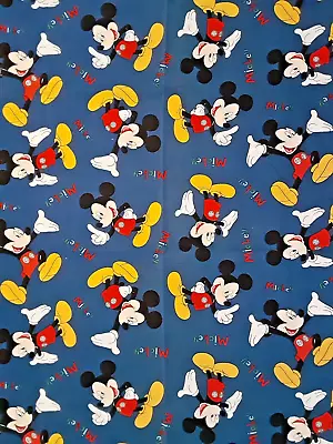 Here's Mickey Fabric 28  X 44  Mickey Mouse Disney Sewing Project (H) • $5.99