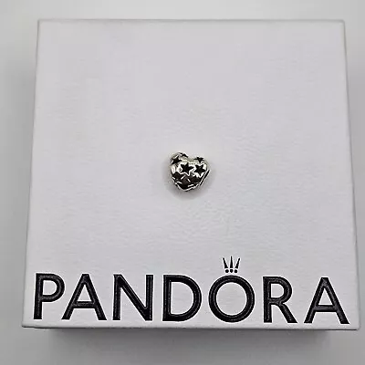 Genuine Pandora Openwork Starry Heart Charm ALE 925 #791393 • £17.50