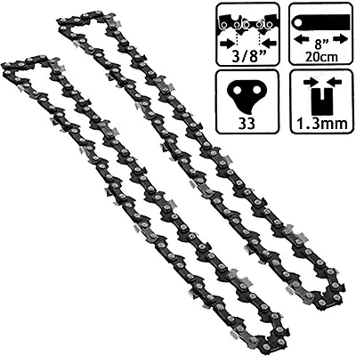 £22.35 • Buy 33 Link Saw Chain For MACALLISTER M4MTP25 MPS750S-2 HKPCS06D05-X Chainsaw X 2