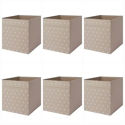 ×6  Ikea Beige Drona Storage Box Kallax Expedit Organiser   Design Toys Books • £36.88