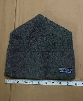 Vintage 90’s EDDIE BAUER Fleece Grey Beanie Winter Hat OSFA Made In USA • $14.39