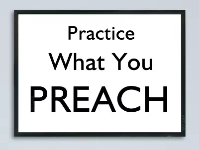 Practice What You Preach Minimalist Life Quote Printable Poster Digital Download • $2.18