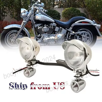 Passing Fog Turn Signals Light Bar For Honda Yamaha VStar XVS 650 950 1100 1300 • $67.05