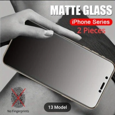 $9.95 • Buy 2X Matte Tempered Glass Screen Protector For IPhone 14 13 12 11 Pro Max PLUS XR