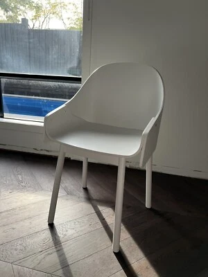 $198 • Buy 8 White Wooden Dining Chairs