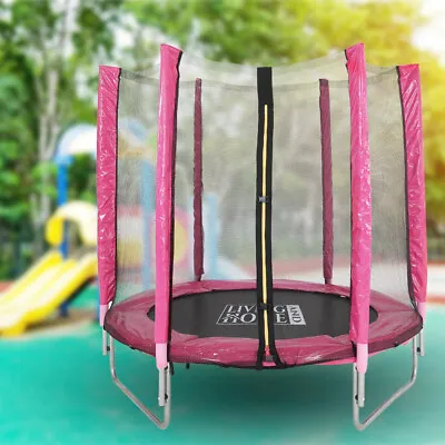 5FT Kid Trampoline With Safety Net Enclosure Children Outdoor Garden Fun Toy  • £69.95