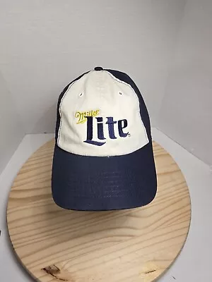 Miller Lite Beer  Blue Baseball Cap Hat OSFA Adjustable Strap Back LOGO • $9.87