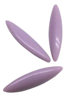 10  Vintage Glass Lilac Purple Long Navette Marquise Cabochon 6 X 24 Mm Germany • $4.99