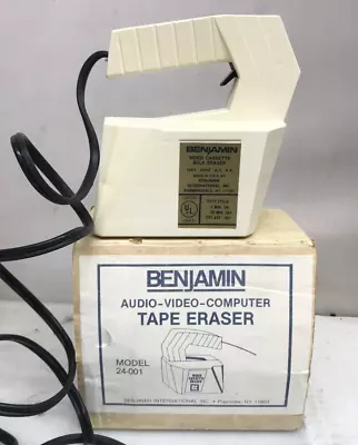 Vintage  Benjamin Model 24-001 Audio-Video-Computer Tape Eraser • $16.99