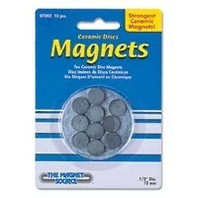 New Master Magnetics 7002 Pack Of (10) Ceramic Disc Magnets 9949900 • $1.59