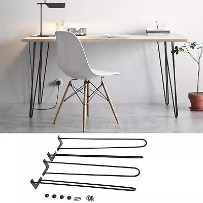 TC-HOMENY 30  Metal Hairpin Legs Set Of 4 Solid Iron Coffee Table Desk Legs • $35.14