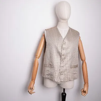 Vintage PROCHOVNICK Men's Multicolor Button-Down Lightweight SILK Vest XL • $39.50