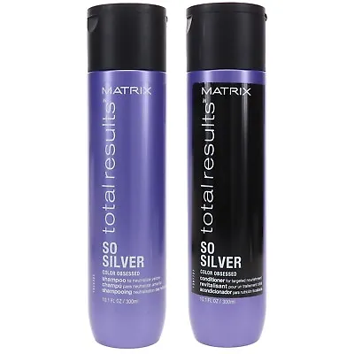 Matrix So Silver Purple Shampoo & Conditioner Combo - Neutralizes Yellow Tones • $29.99